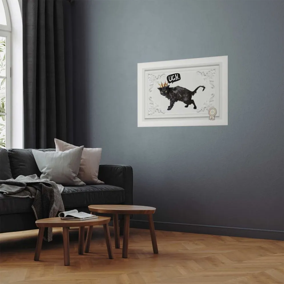 Plakat Kot w koronie 90x60 cm bez ramy bez marginesu | MIRAT.