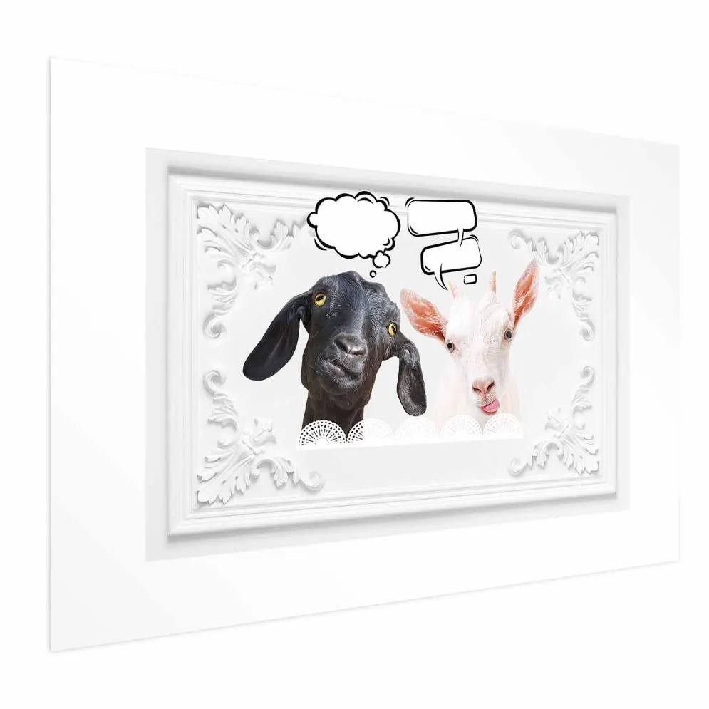 Plakat Śmieszne kozy 42x29,7 cm bez ramy z marginesem | MIRAT.