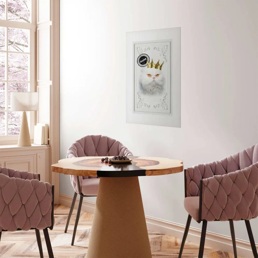 Plakat Król kot 21x30 cm bez ramy z marginesem | MIRAT.