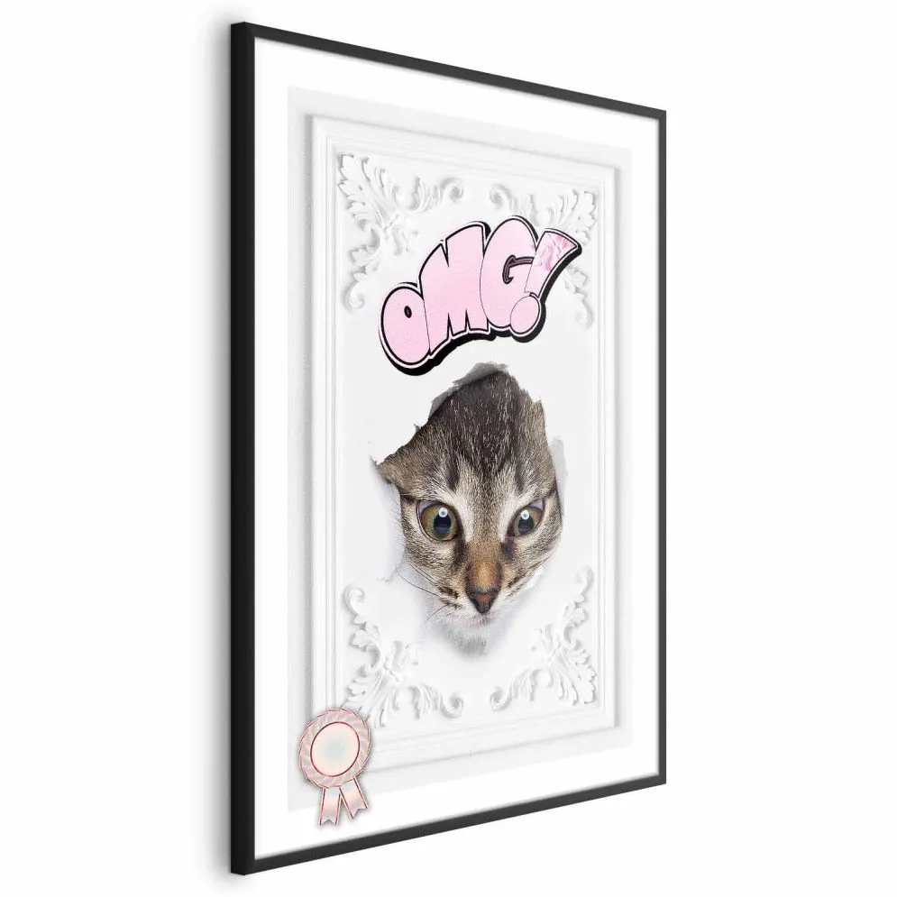 Plakat OMG 21x30 cm z ramą czarną bez marginesu | MIRAT.