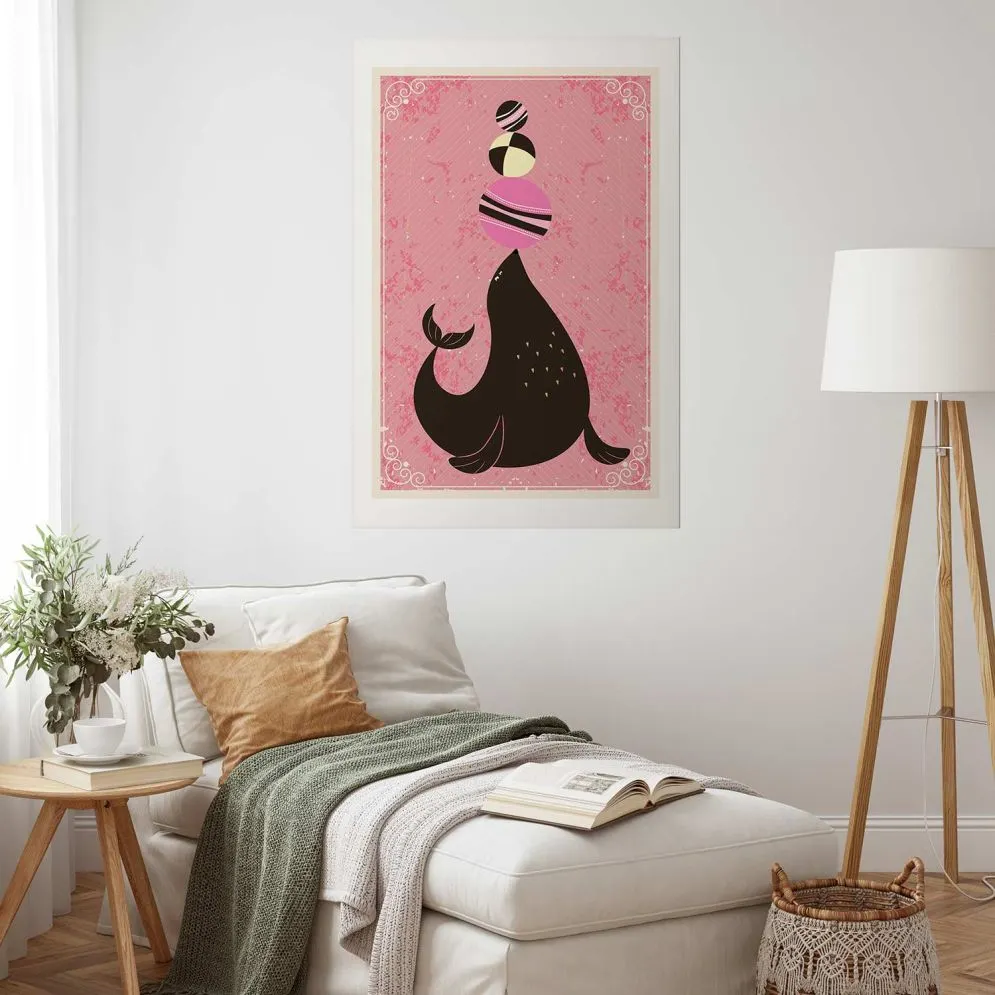 Plakat Foka 21x30 cm bez ramy z marginesem | MIRAT.