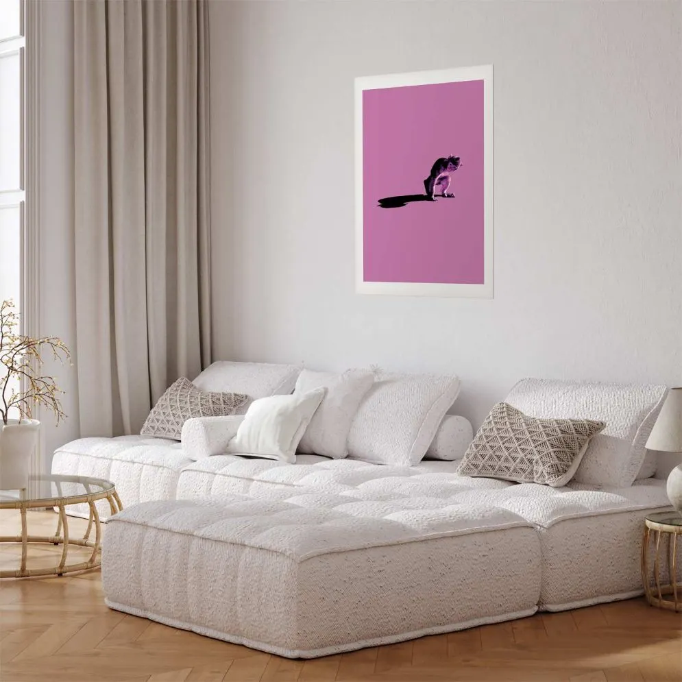 Plakat Mała małpka 60x90 cm bez ramy z marginesem | MIRAT.