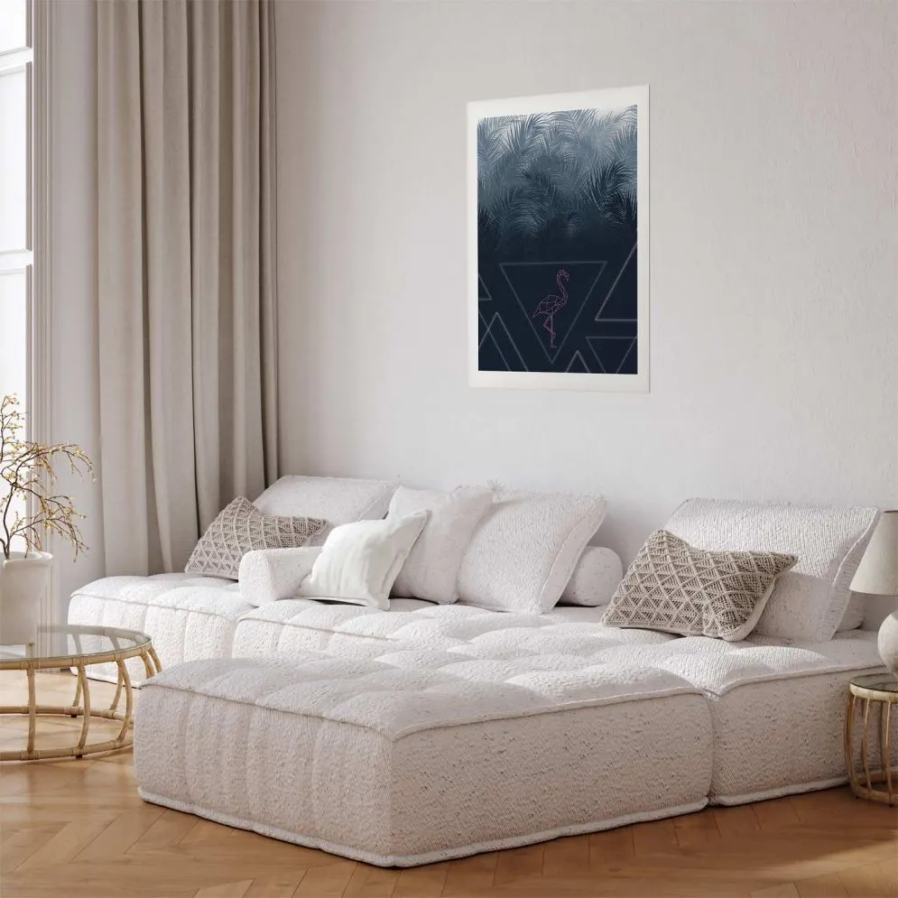 Plakat Geometryczny ptak 21x30 cm bez ramy z marginesem | MIRAT.