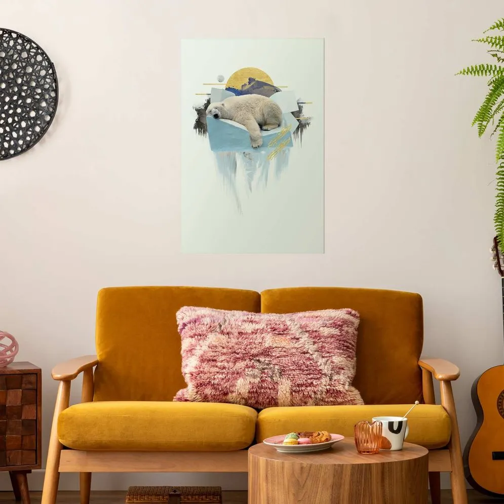 Plakat Niedźwiedź polarny 40x60 cm bez ramy bez marginesu | MIRAT.