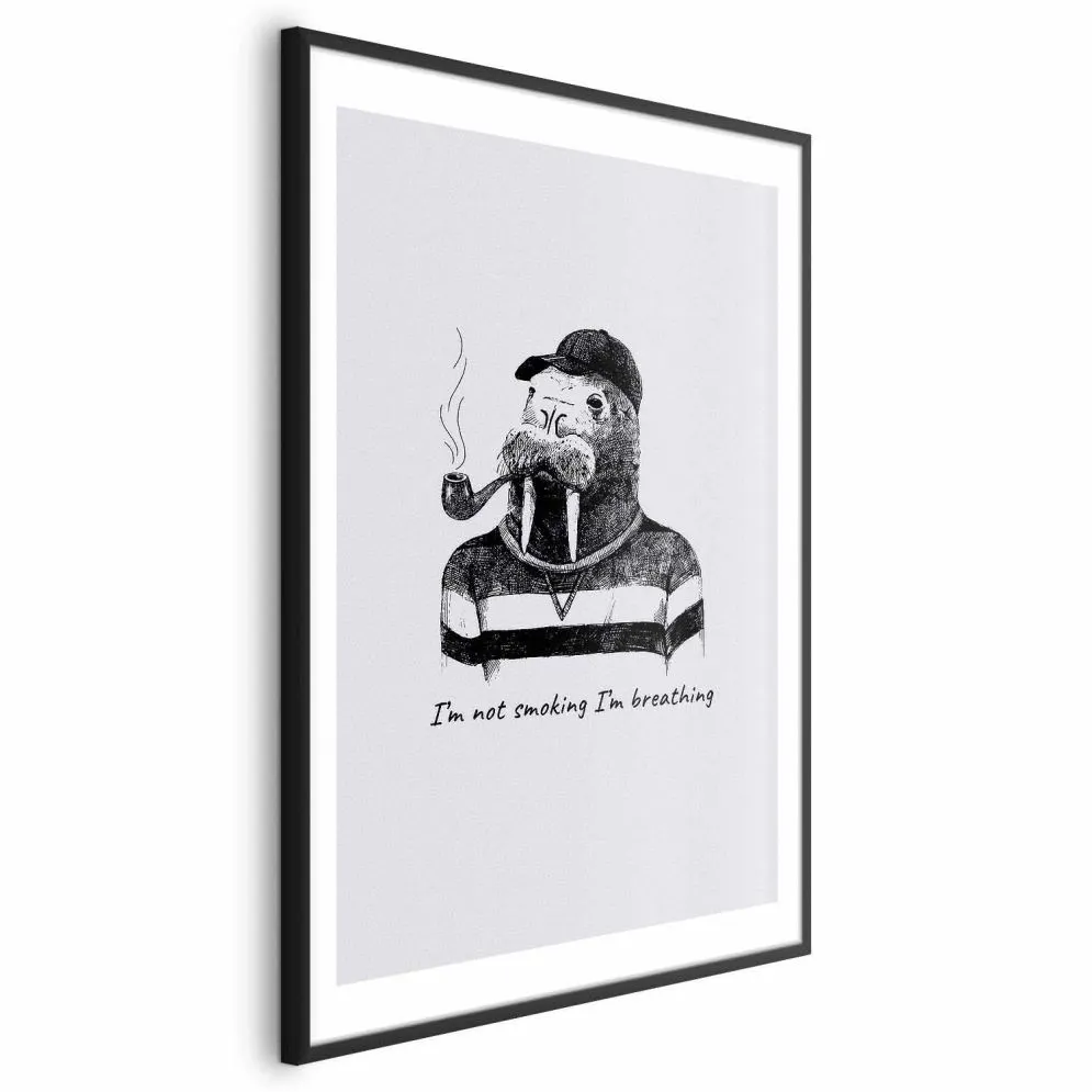 Plakat Smoking 40x60 cm z ramą czarną z marginesem | MIRAT.