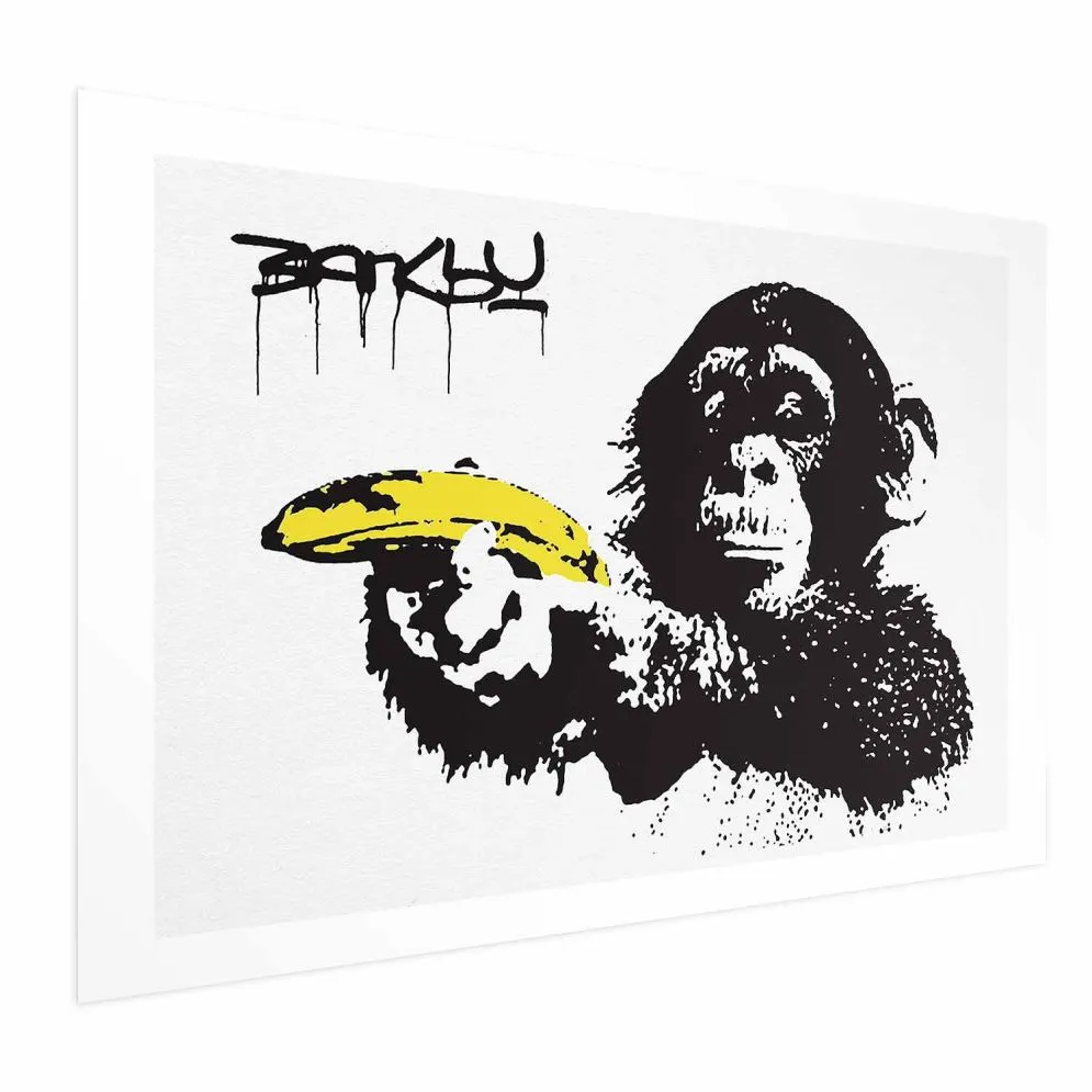 Plakat Bananowy pistolet 90x60 cm bez ramy z marginesem | MIRAT.