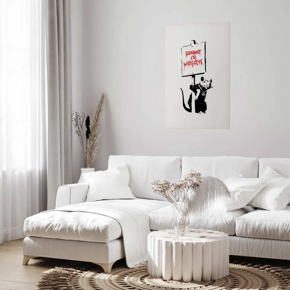 Plakat Worthless 60x90 cm bez ramy z marginesem | MIRAT.