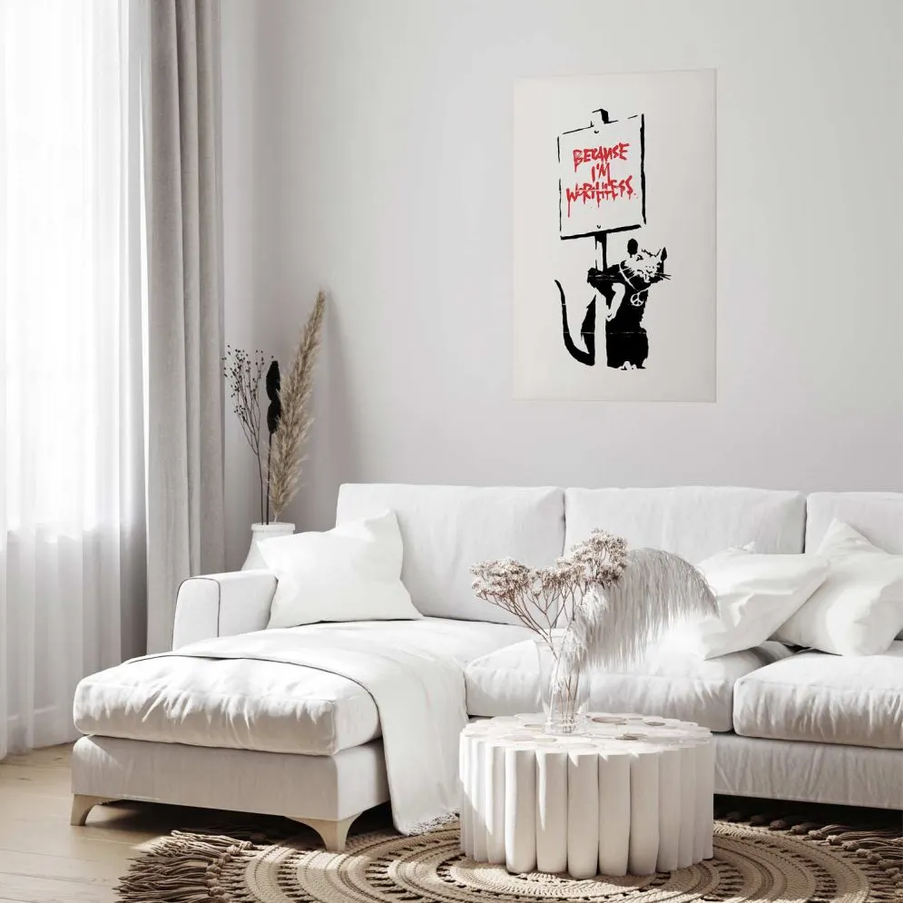 Plakat Worthless 40x60 cm bez ramy bez marginesu | MIRAT.