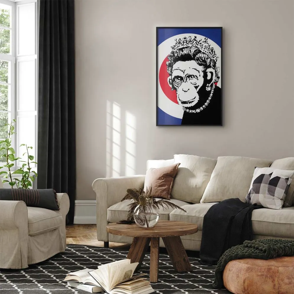 Plakat Królowa małp 29,7x42 cm z ramą czarną bez marginesu | MIRAT.