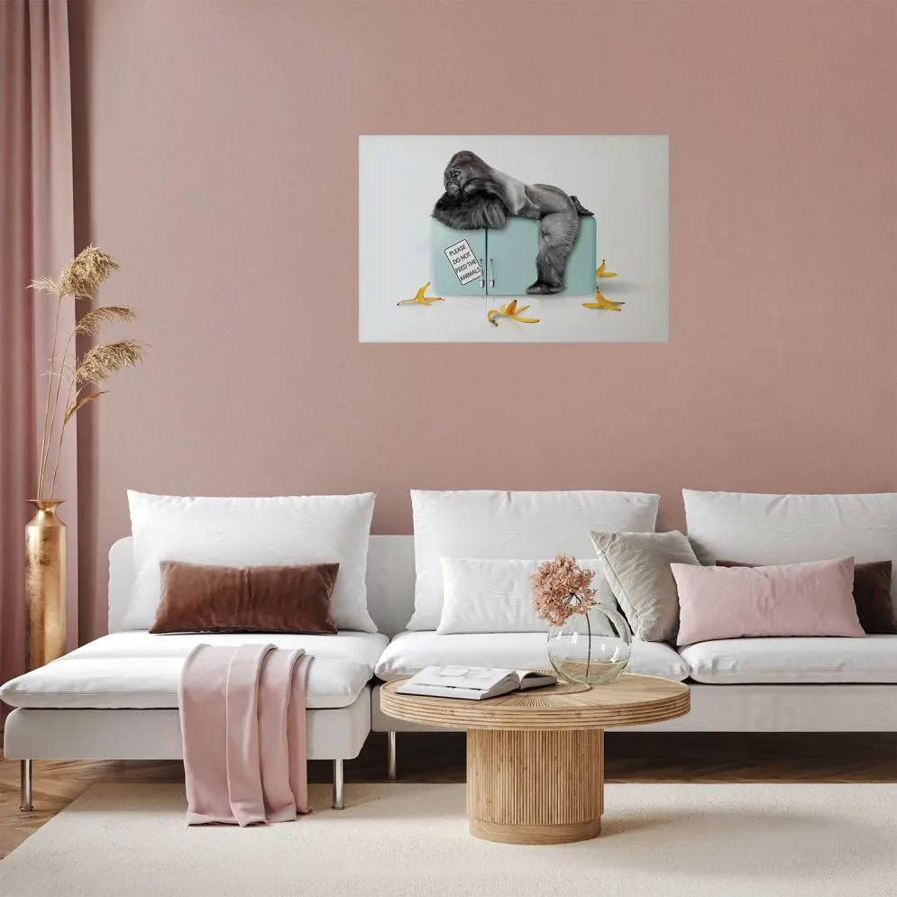 Plakat Głodny goryl 90x60 cm bez ramy bez marginesu | MIRAT.