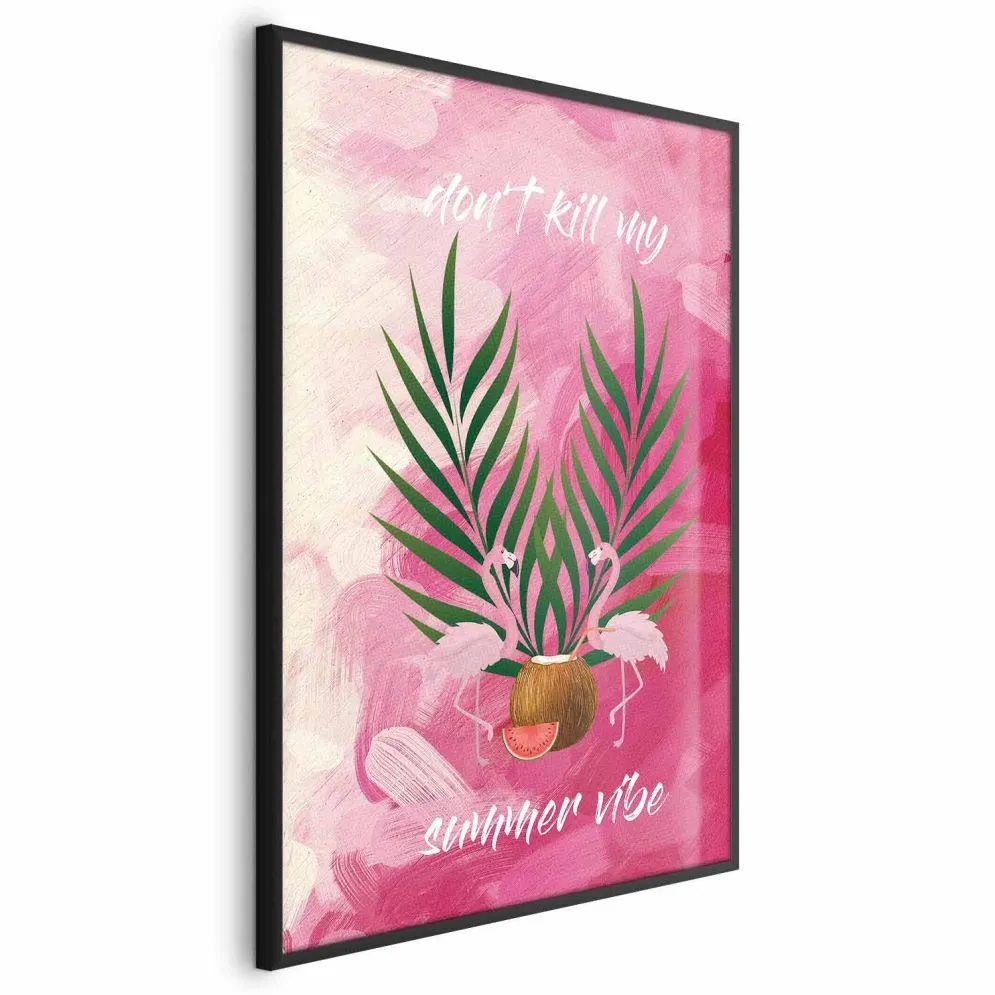 Plakat Summer Vibe 21x30 cm z ramą czarną bez marginesu | MIRAT.