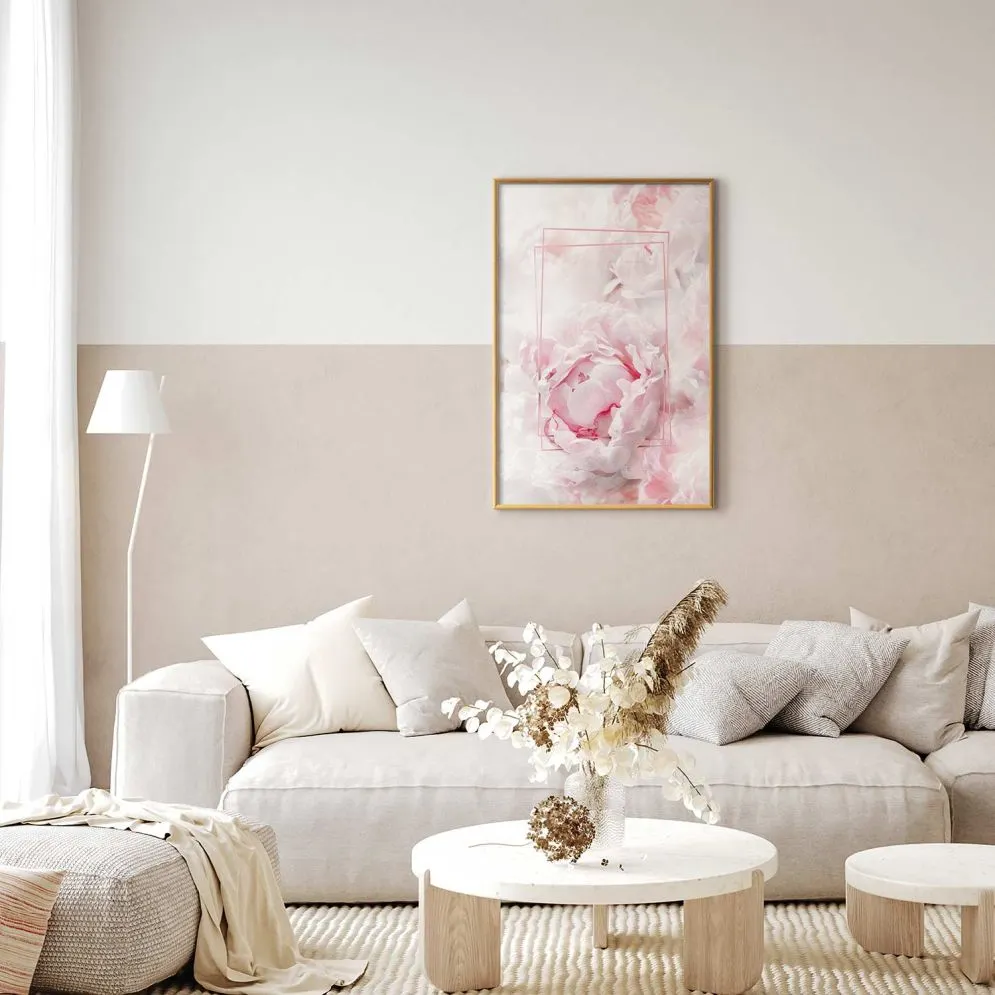 Plakat Ulotne piękno 40x60 cm z ramą złotą bez marginesu | MIRAT.