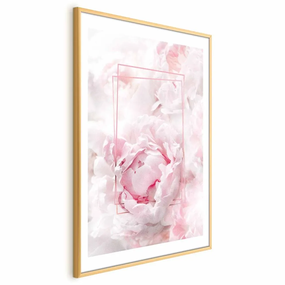 Plakat Ulotne piękno 40x60 cm z ramą złotą z marginesem | MIRAT.