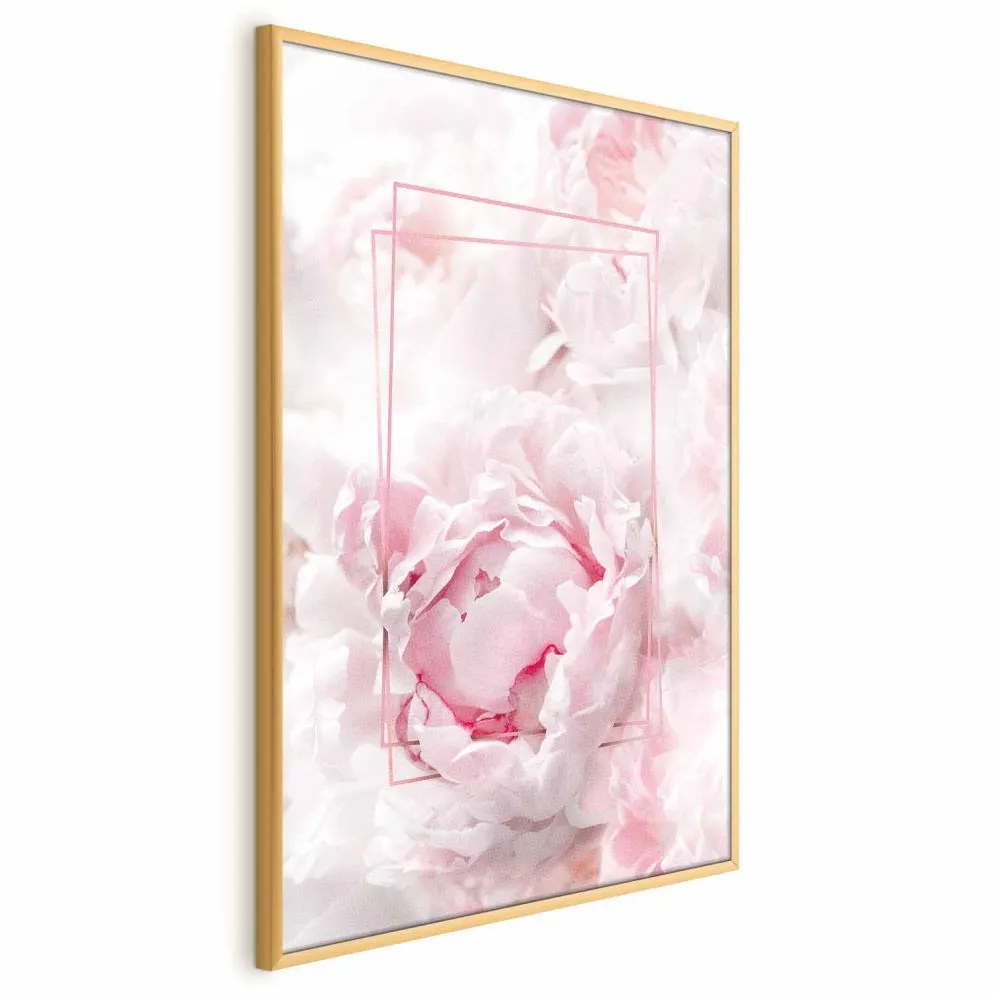 Plakat Ulotne piękno 40x60 cm z ramą złotą bez marginesu | MIRAT.