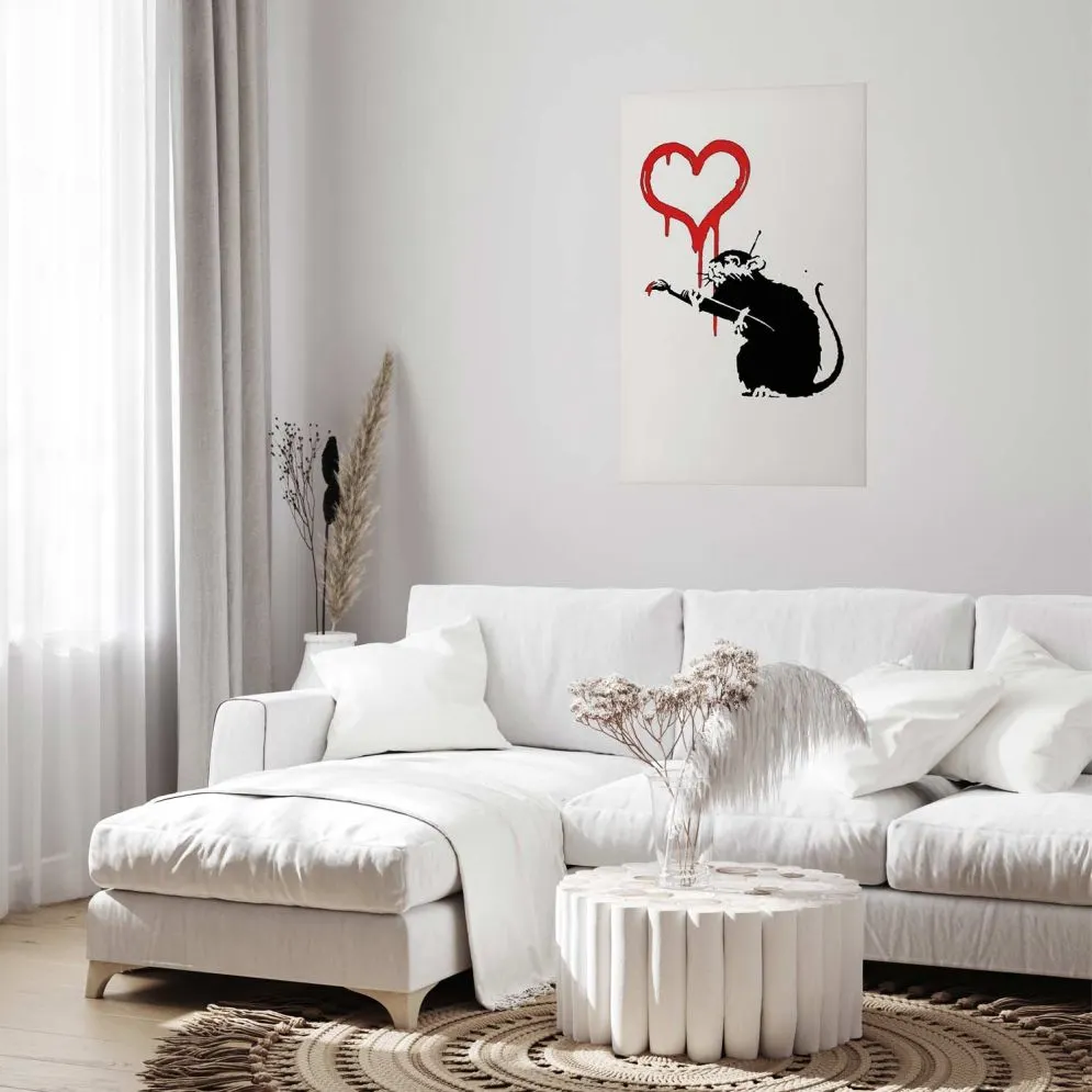 Plakat Love Rat 40x60 cm bez ramy bez marginesu | MIRAT.