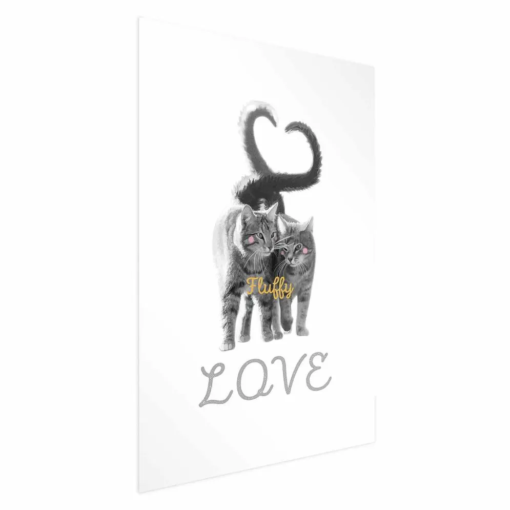 Plakat Fluffy Love 60x90 cm bez ramy z marginesem
