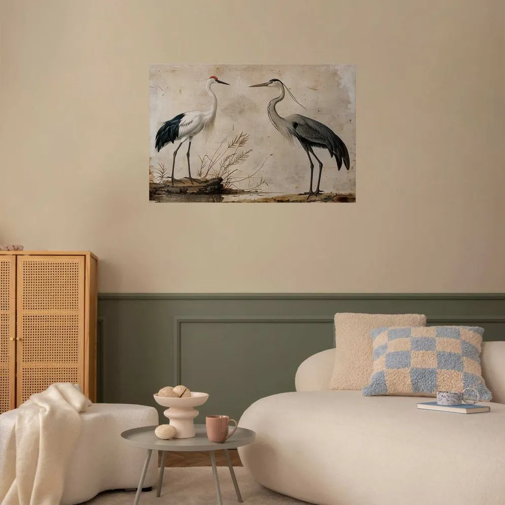 Plakat Ptaki z ryciny 90x60 cm bez ramy bez marginesu | MIRAT.