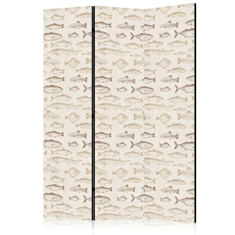 Parawan akustyczny Zwierzęta 135x172 cm 3-częściowy beżowy | MIRAT.