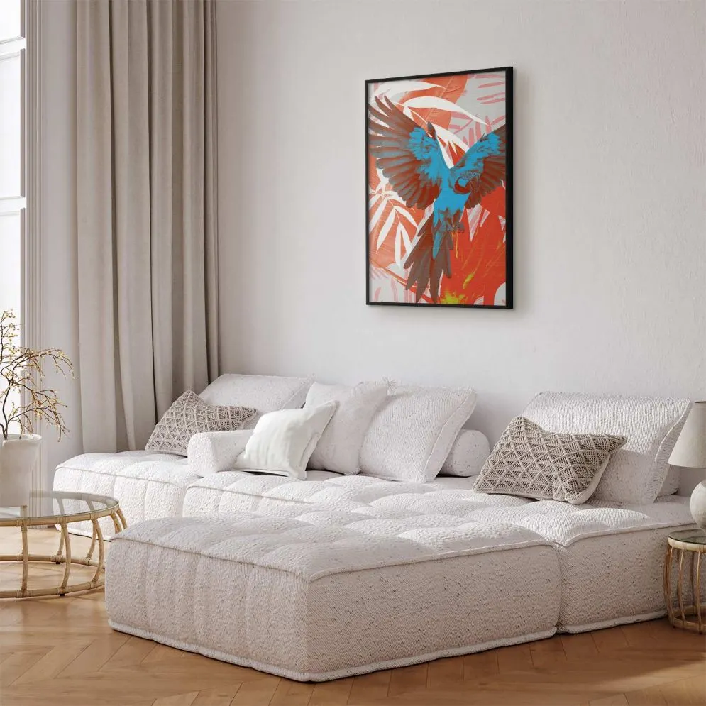 Plakat Egzotyczne skrzydła 60x90 cm z ramą czarną bez marginesu | MIRAT.