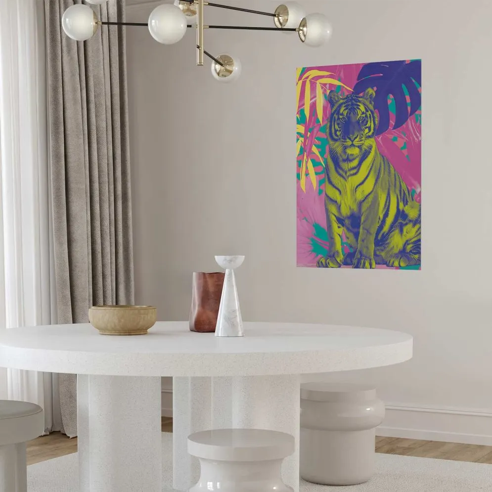 Plakat Kolorowy tygrys 40x60 cm bez ramy bez marginesu | MIRAT.