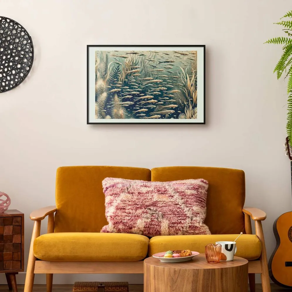 Plakat Oceaniczna przyroda 90x60 cm z ramą czarną z marginesem | MIRAT.