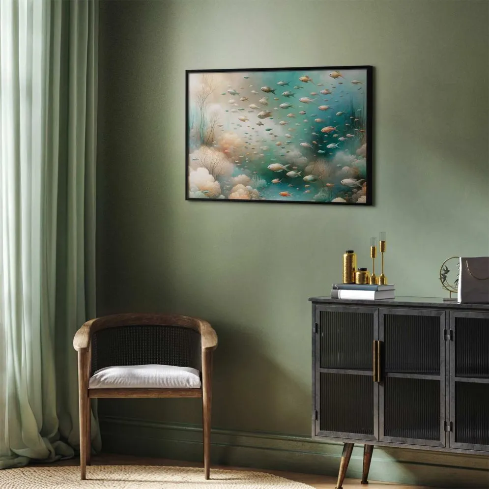 Plakat Oceaniczne piękno 60x40 cm z ramą czarną bez marginesu | MIRAT.