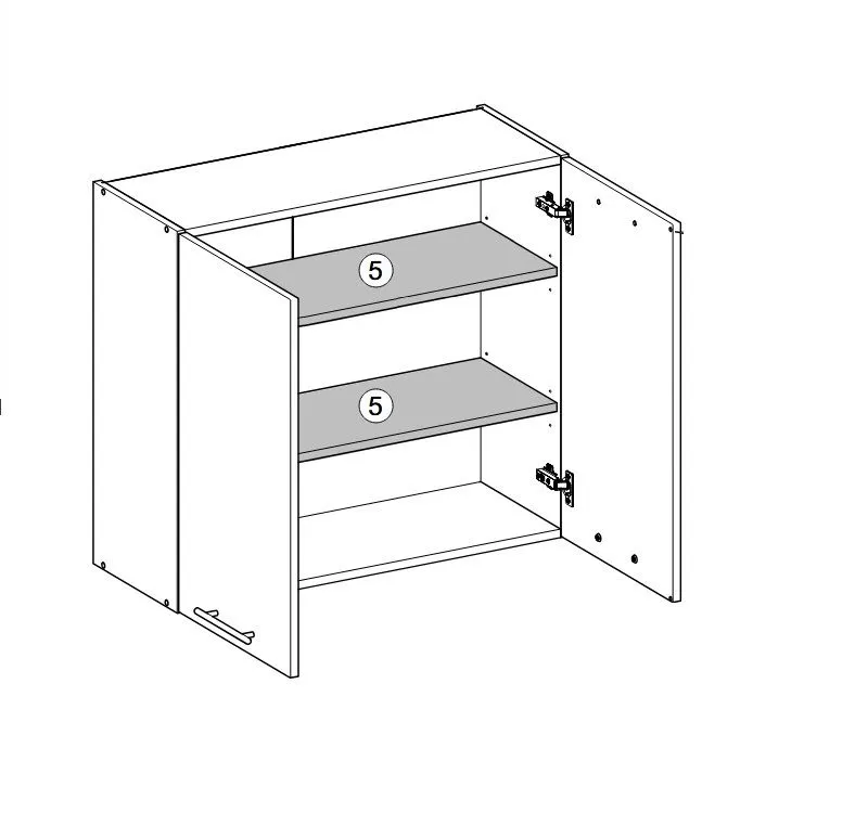 Szafka kuchenna wisząca 80 VENTO G-80/72 antracyt firmy Halmar | MIRAT. styl LOFT kolekcja VENTO