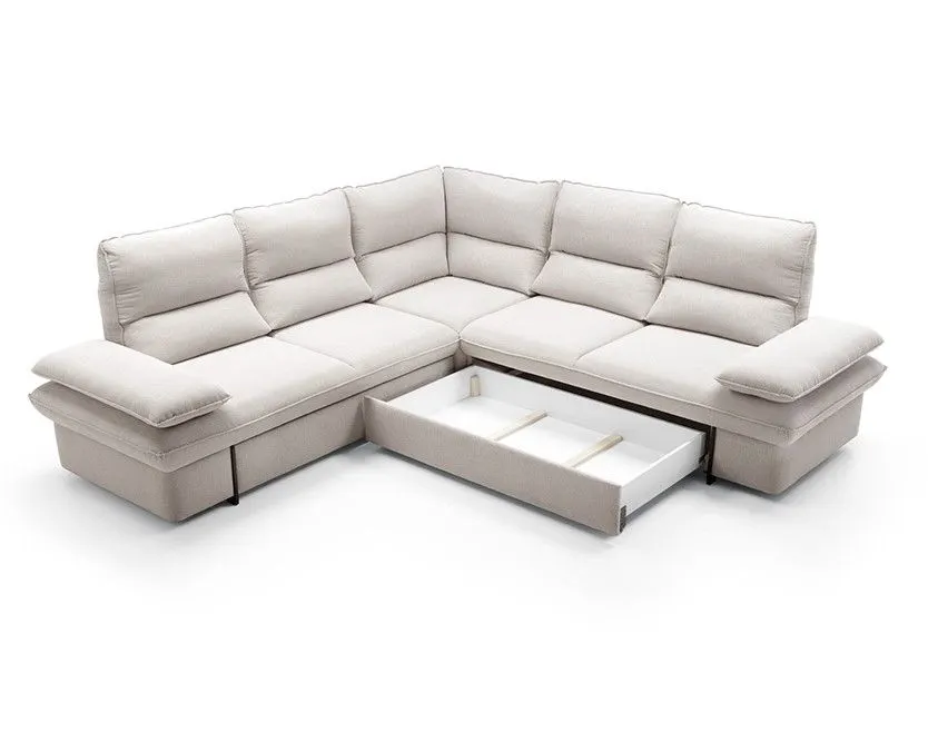 Narożnik z funkcją spania GLORIA kremowy prawy/lewy I sklep meblowy MIRAT.