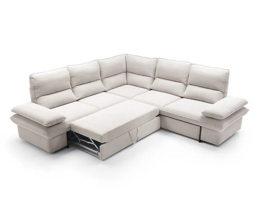 Narożnik z funkcją spania GLORIA kremowy prawy/lewy I sklep meblowy MIRAT.