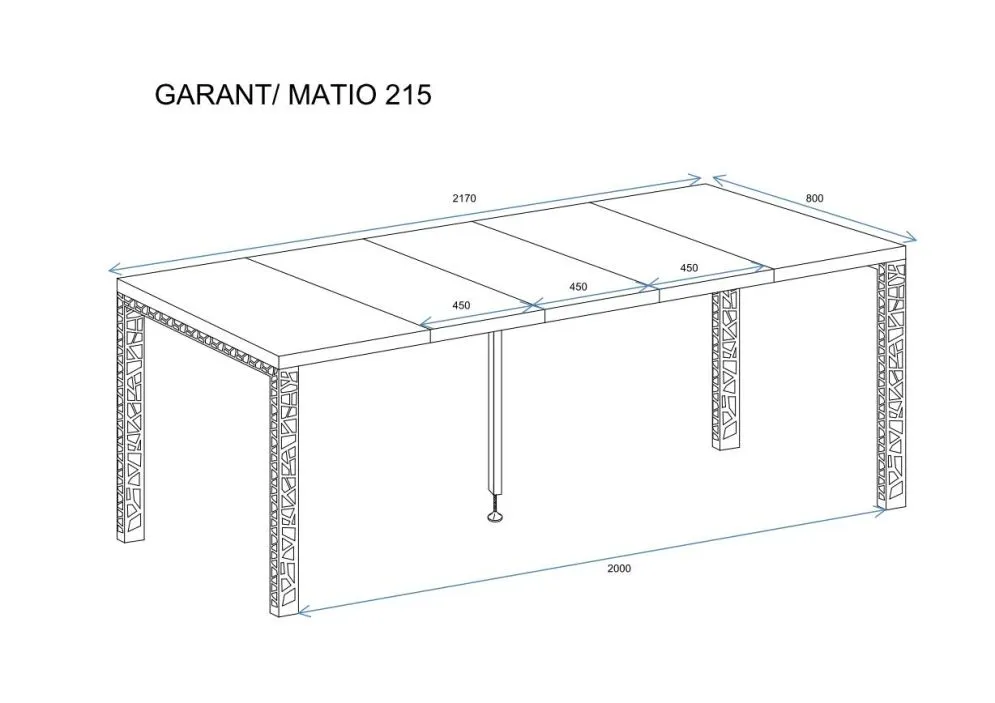 Stół rozkładany GARANT 80(215)x80 dąb wotan kwadratowy do jadalni | MIRAT. styl LOFT