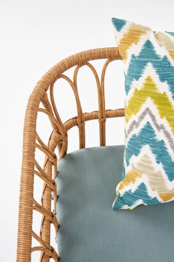 Sofa GARDENA rattanowa z poduszkami na metalowych nogach | MIRAT.  kolekcja GARDENA