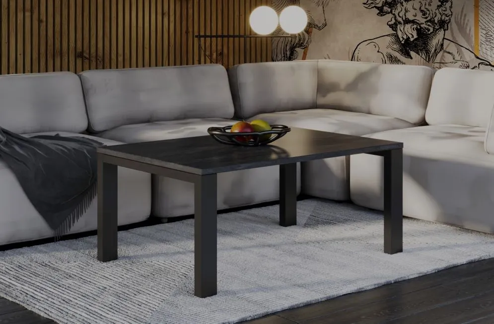 Ława GAROLD 120x80 beton ciemny do salonu I sklep meblowy MIRAT. styl LOFT