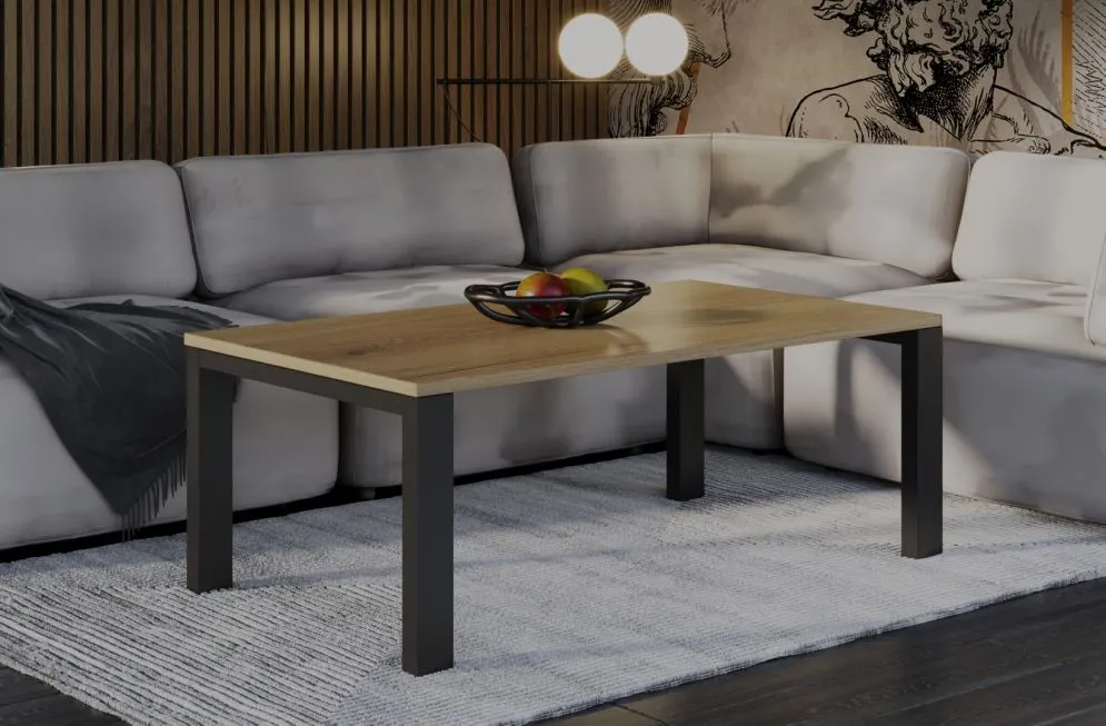 Ława GAROLD 120x80 dąb natura w stylu loft I sklep meblowy MIRAT. styl LOFT