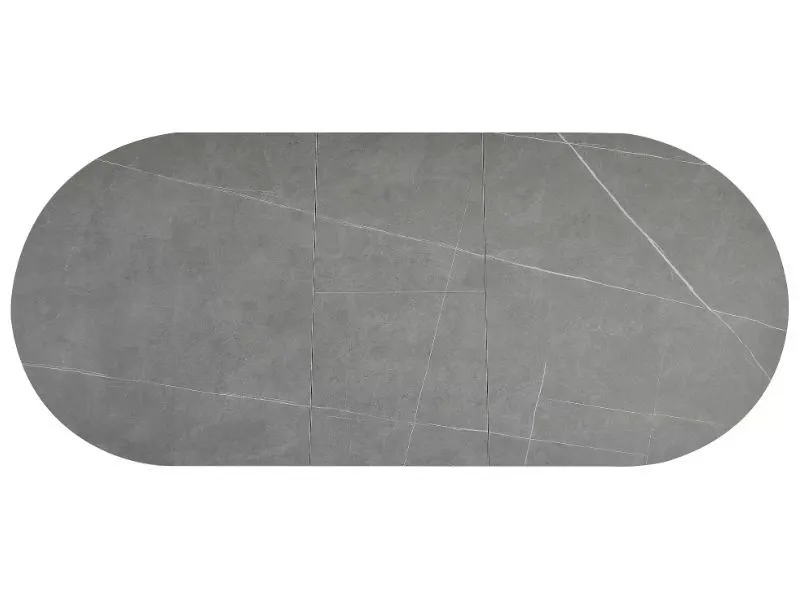 Owalny stół ceramiczny Gaston 140(180)x80 cm szary | MIRAT styl LOFT