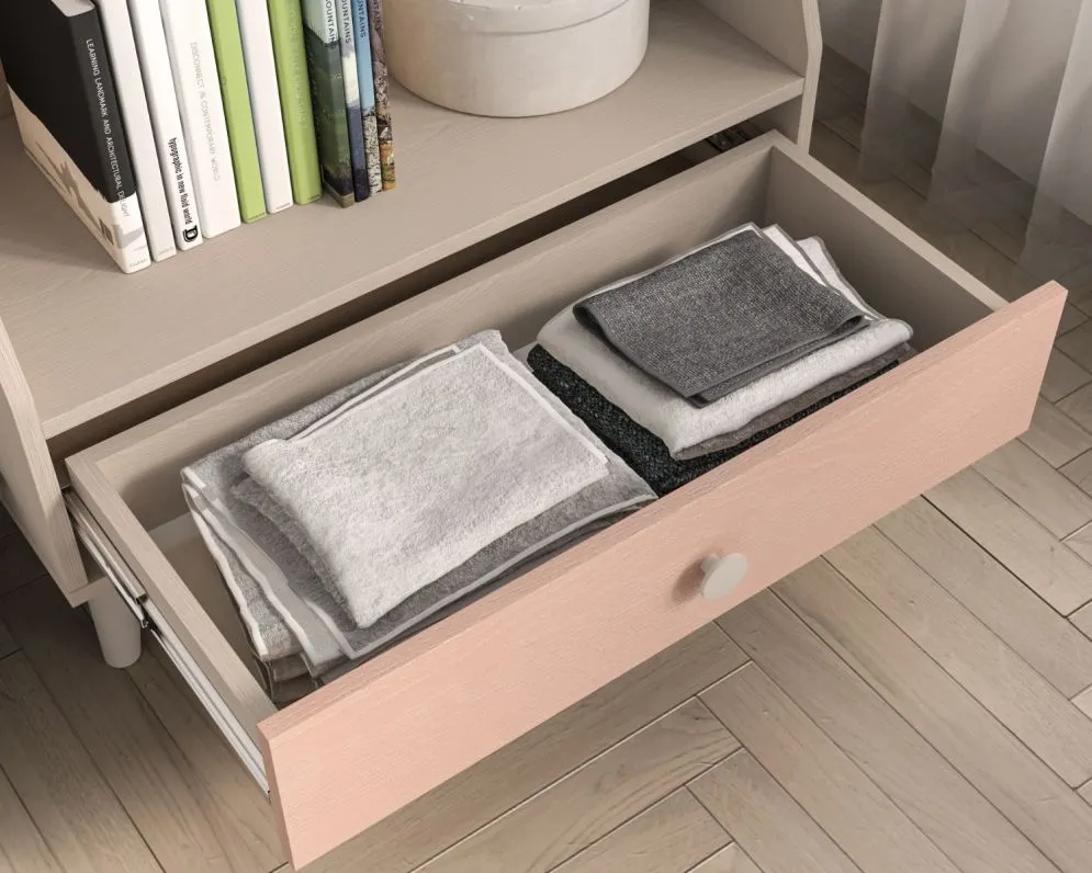 Regał dziecięcy MEVEL różowy I sklep meblowy MIRAT. styl PASTELE kolekcja MEVEL