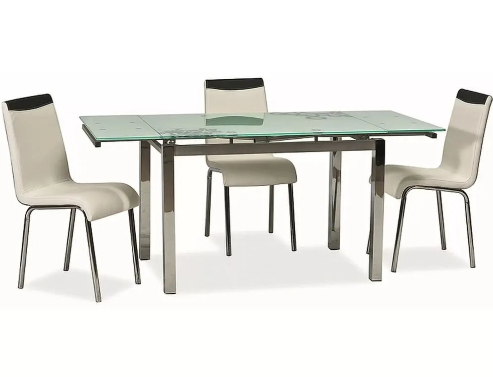 Stół GD-017 biały rozkładany szklany nowoczesny | MIRAT.