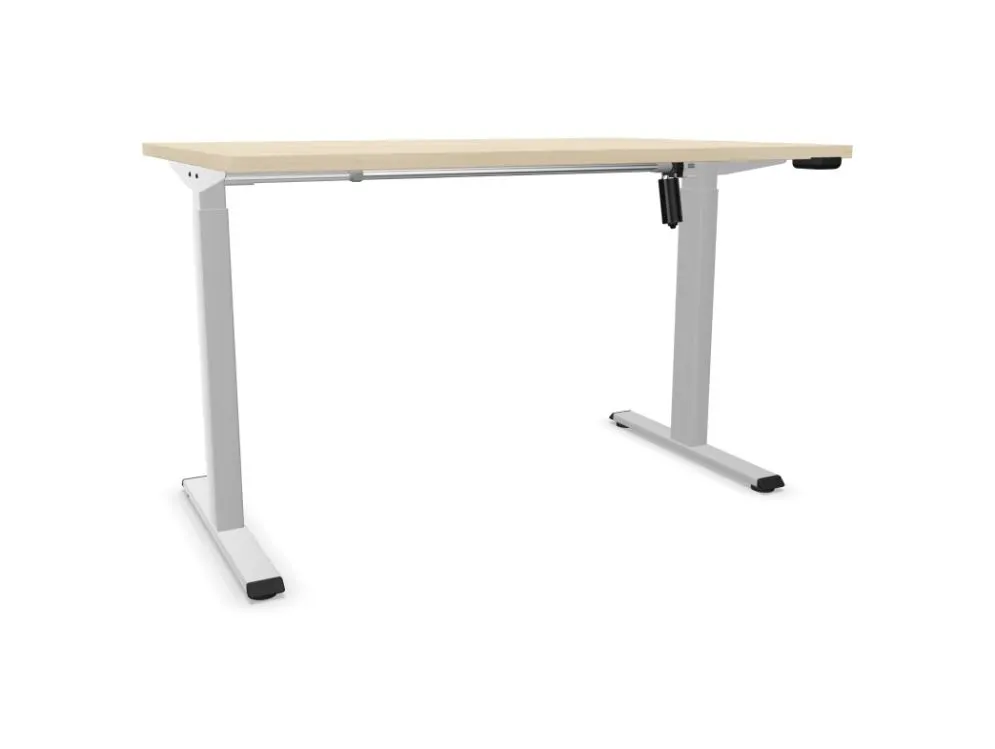 Biurko eCOMO 120x60cm akacja z regulacją wysokości elektryczne I sklep meblowy MIRAT.