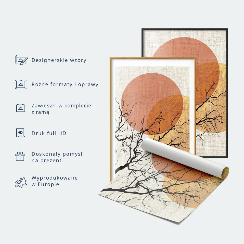 Plakat Żar miasta 90x60 cm z ramą czarną z marginesem | MIRAT.