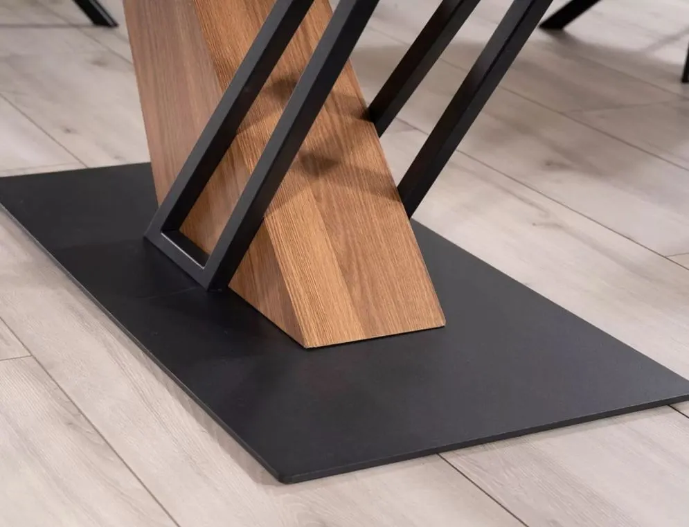 Stół rozkładany GENESIS 160(220)x90 czarny marmur/jesion w stylu loft I sklep meblowy MIRAT. styl LOFT