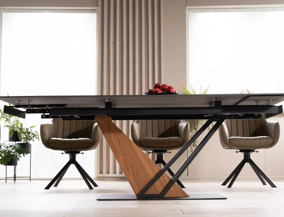 Stół GENESIS 180(240)x90 czarny marmur/jesion I sklep meblowy MIRAT. styl LOFT