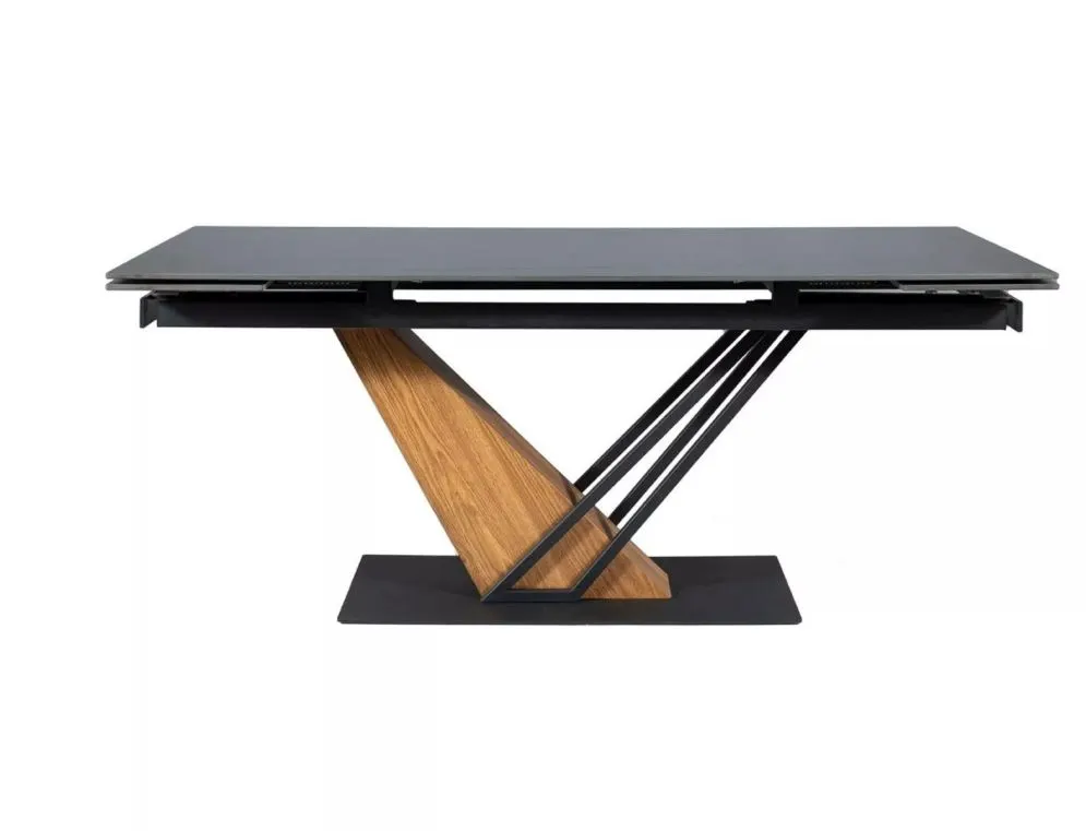 Stół rozkładany GENESIS 160(220)x90 czarny marmur/jesion w stylu loft I sklep meblowy MIRAT. styl LOFT