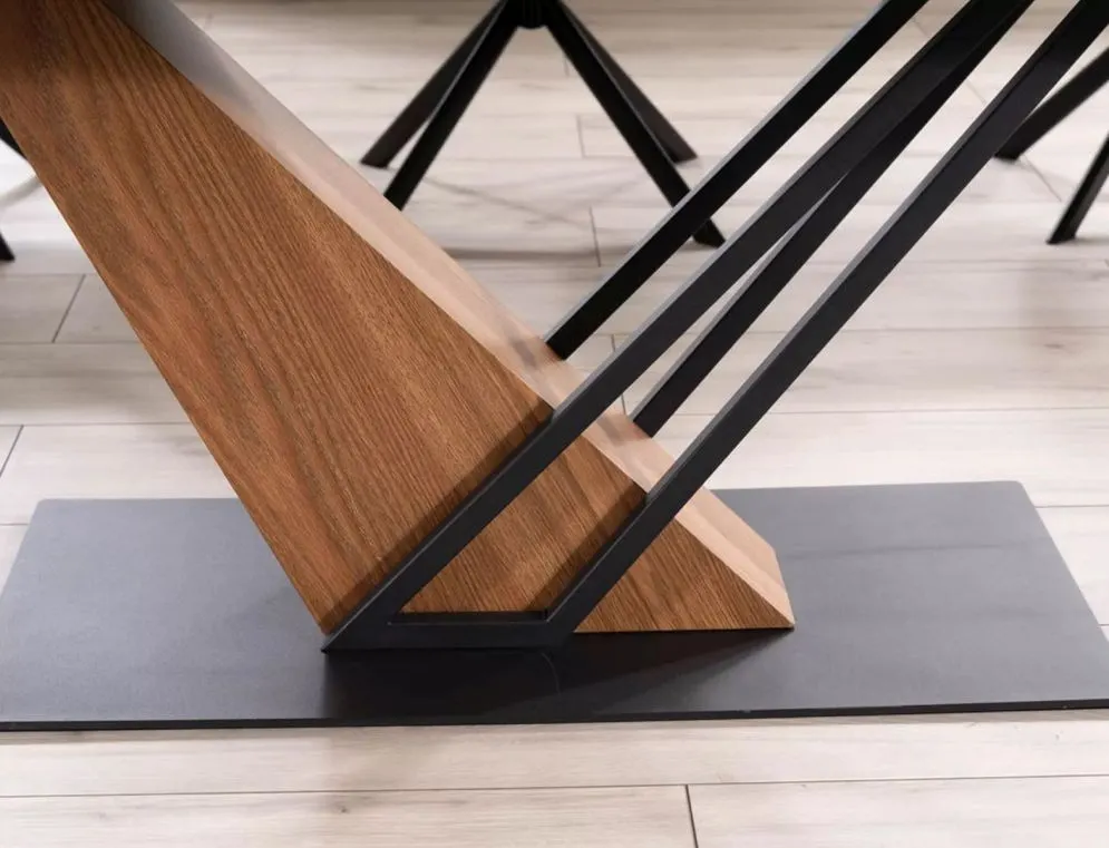 Stół rozkładany GENESIS 160(220)x90 czarny marmur/jesion w stylu loft I sklep meblowy MIRAT. styl LOFT