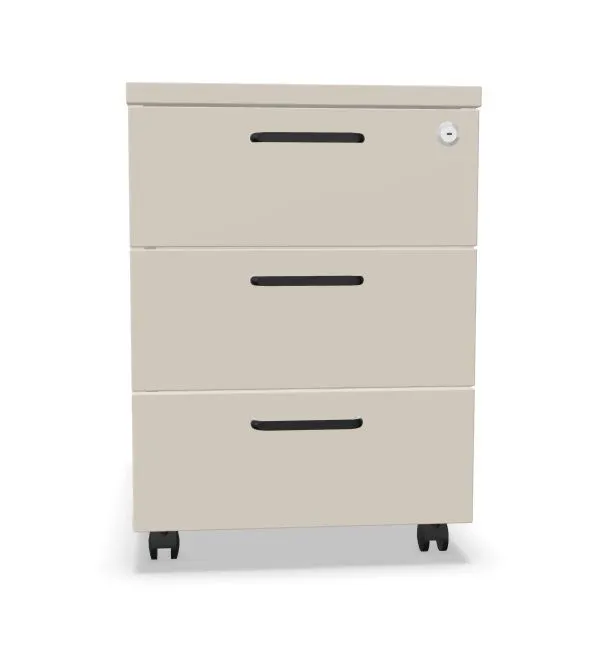 Kontenerek biurowy EASY SPACE MOB biały mobilny z zamkiem I sklep meblowy MIRAT. styl SKANDYNAWSKI