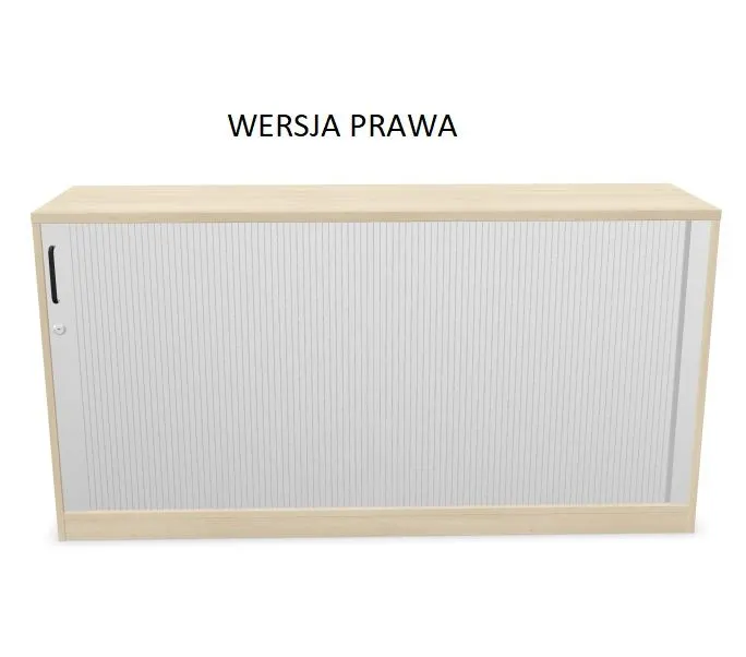 Szafka biurowa żaluzjowa EASY SPACE CABINET HRT 2-OH 160cm akacjowa zamykana I sklep meblowy MIRAT.