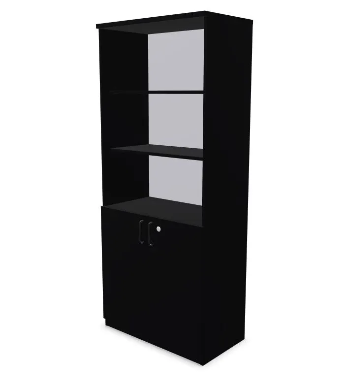 Regał biurowy EASY SPACE CABINET HO 5-OH 80cm czarny zamykany I sklep meblowy MIRAT.