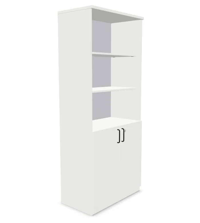 Regał biurowy EASY SPACE CABINET HO 5-OH 80cm biały zamykany I sklep meblowy MIRAT.