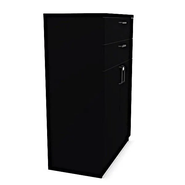 Komoda biurowa EASY SPACE CABINET HDE 2D2S 80cm czarna zamykana I sklep meblowy MIRAT.