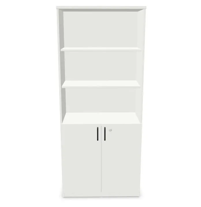 Regał biurowy EASY SPACE CABINET HO 5-OH 80cm biały zamykany I sklep meblowy MIRAT.