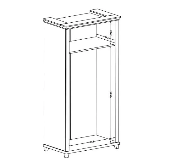 Szafa EVORA 2D zielona/dąb lefkas dwudrzwiowa do salonu I sklep meblowy MIRAT. styl SKANDYNAWSKI kolekcja EVORA