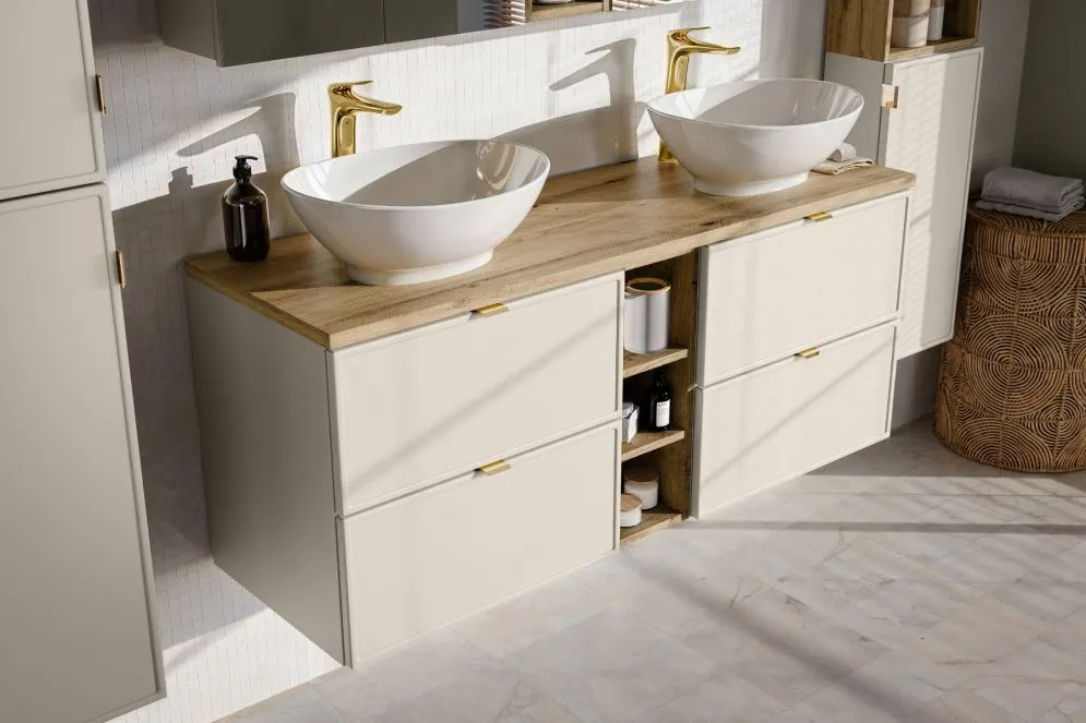 Szafka łazienkowa dolna BELLA CASHMERE 81-20-44 20 cm kaszmirowa I sklep meblowy MIRAT.